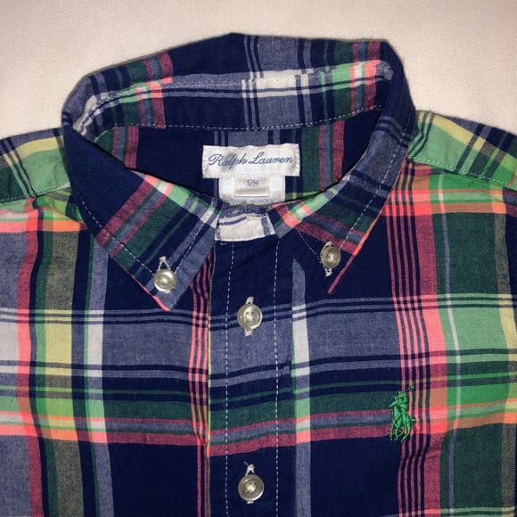 Ralph Lauren Boys 12M Short Sleeve Dress Shirt - Picture 2 of 2